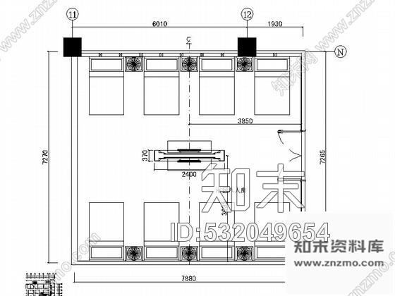 施工图河南知名大酒店八人浴室装修图cad施工图下载【ID:532049654】