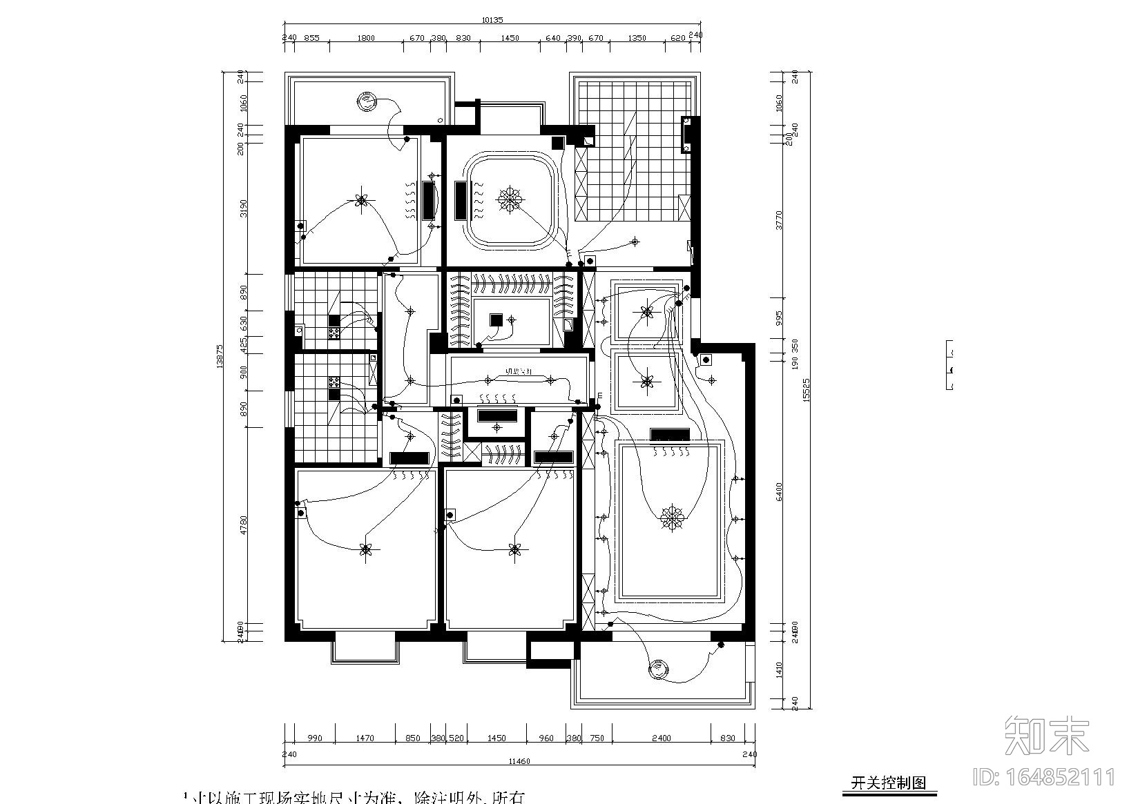 [学生]-毕业设计住宅施工图( 一）+报价表cad施工图下载【ID:164852111】