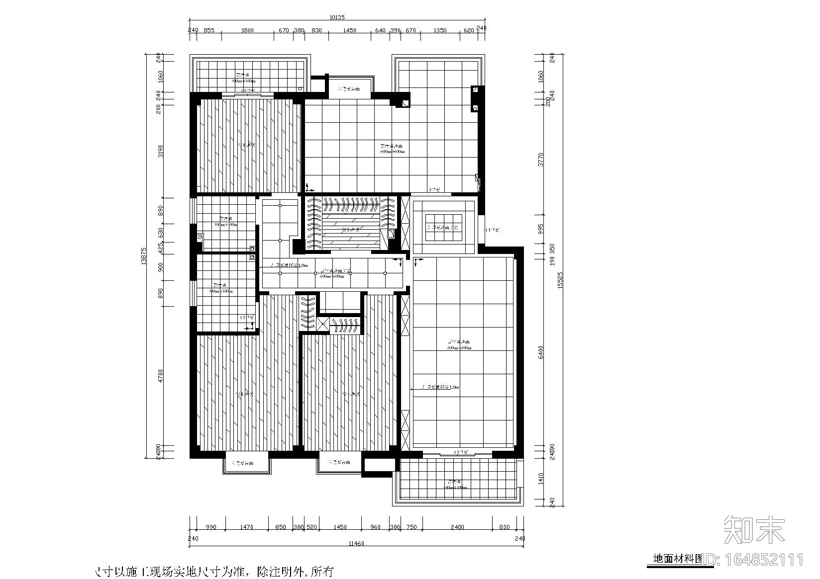 [学生]-毕业设计住宅施工图( 一）+报价表cad施工图下载【ID:164852111】