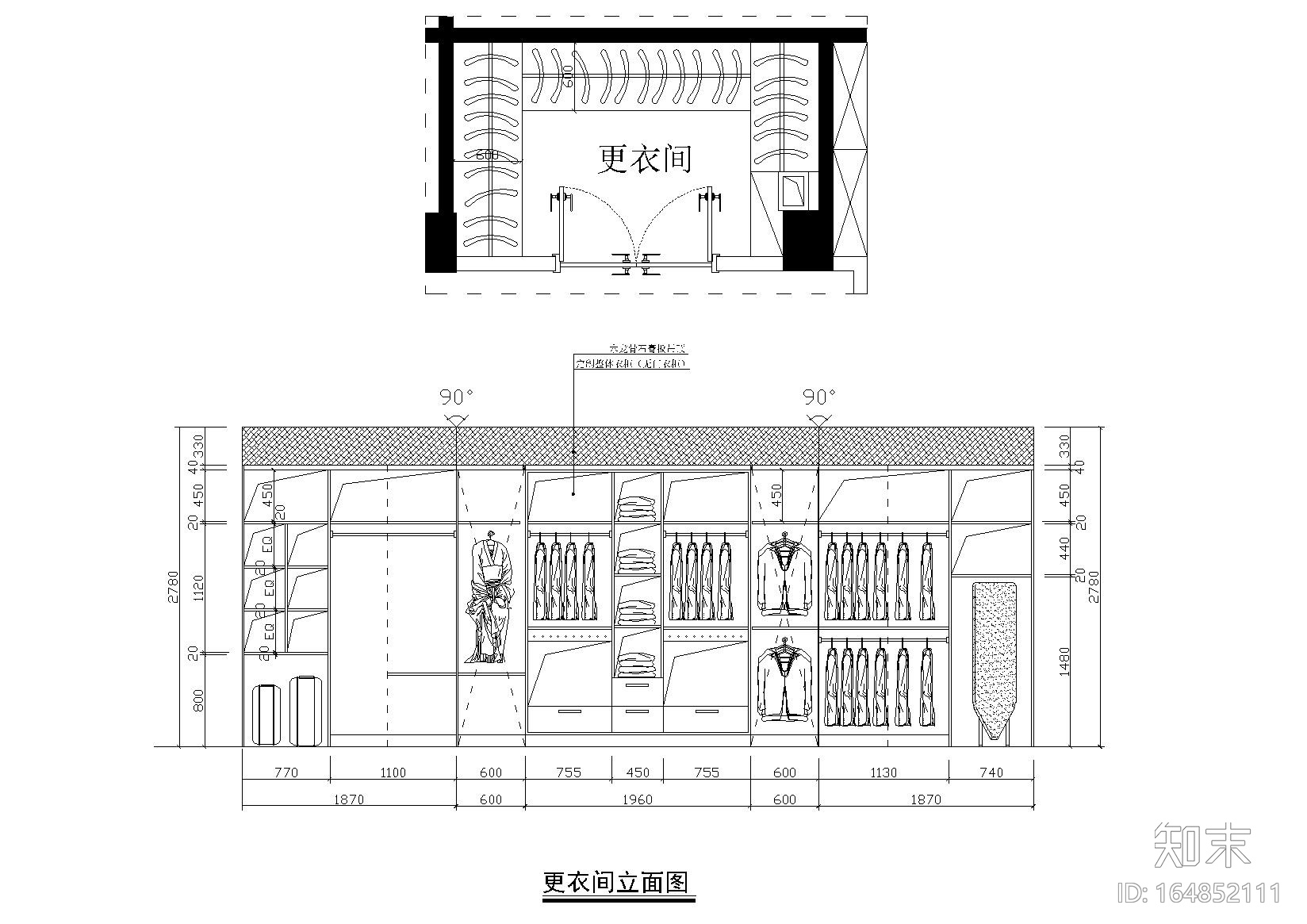 [学生]-毕业设计住宅施工图( 一）+报价表cad施工图下载【ID:164852111】