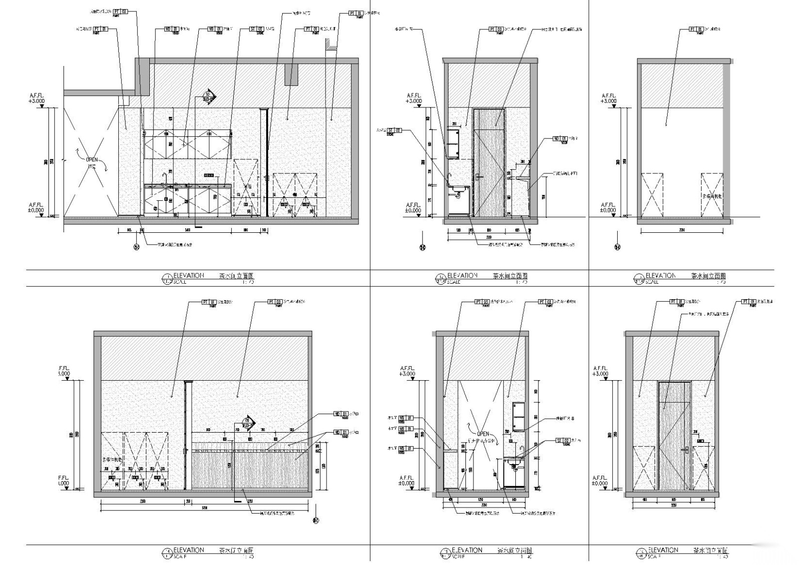 [上海]知名地产T3办公及接待区设计施工图cad施工图下载【ID:160419166】