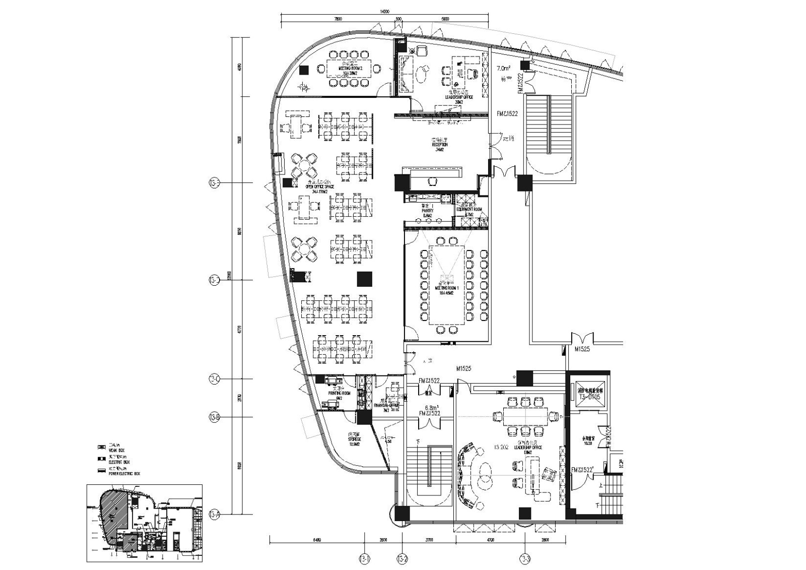 [上海]知名地产T3办公及接待区设计施工图cad施工图下载【ID:160419166】