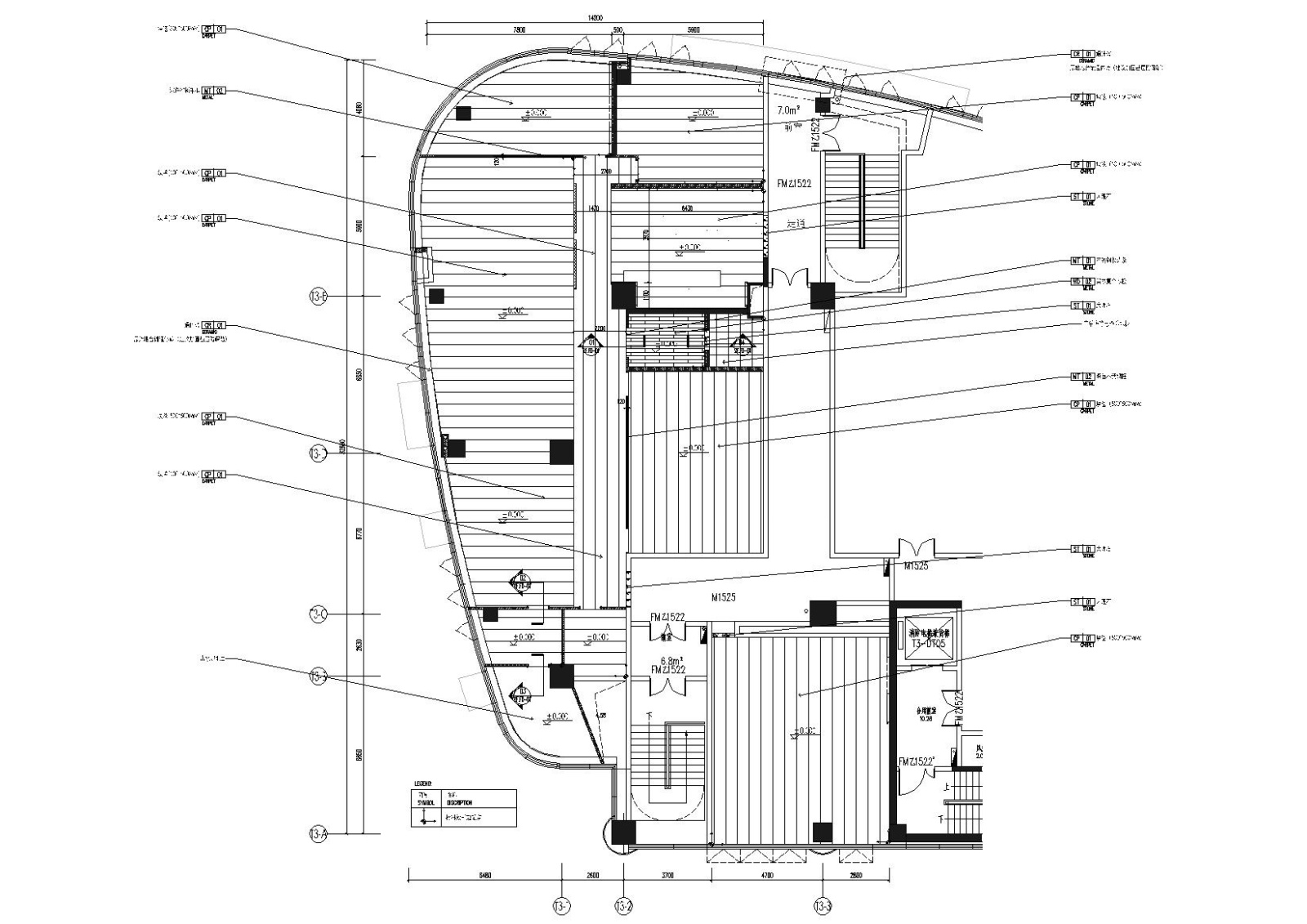 [上海]知名地产T3办公及接待区设计施工图cad施工图下载【ID:160419166】