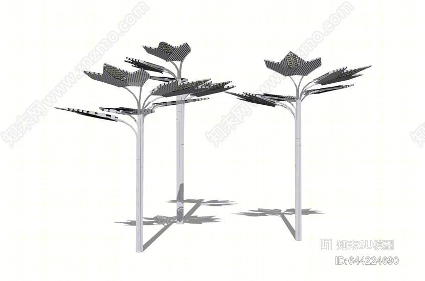 枫叶构筑物SU模型下载【ID:644224690】