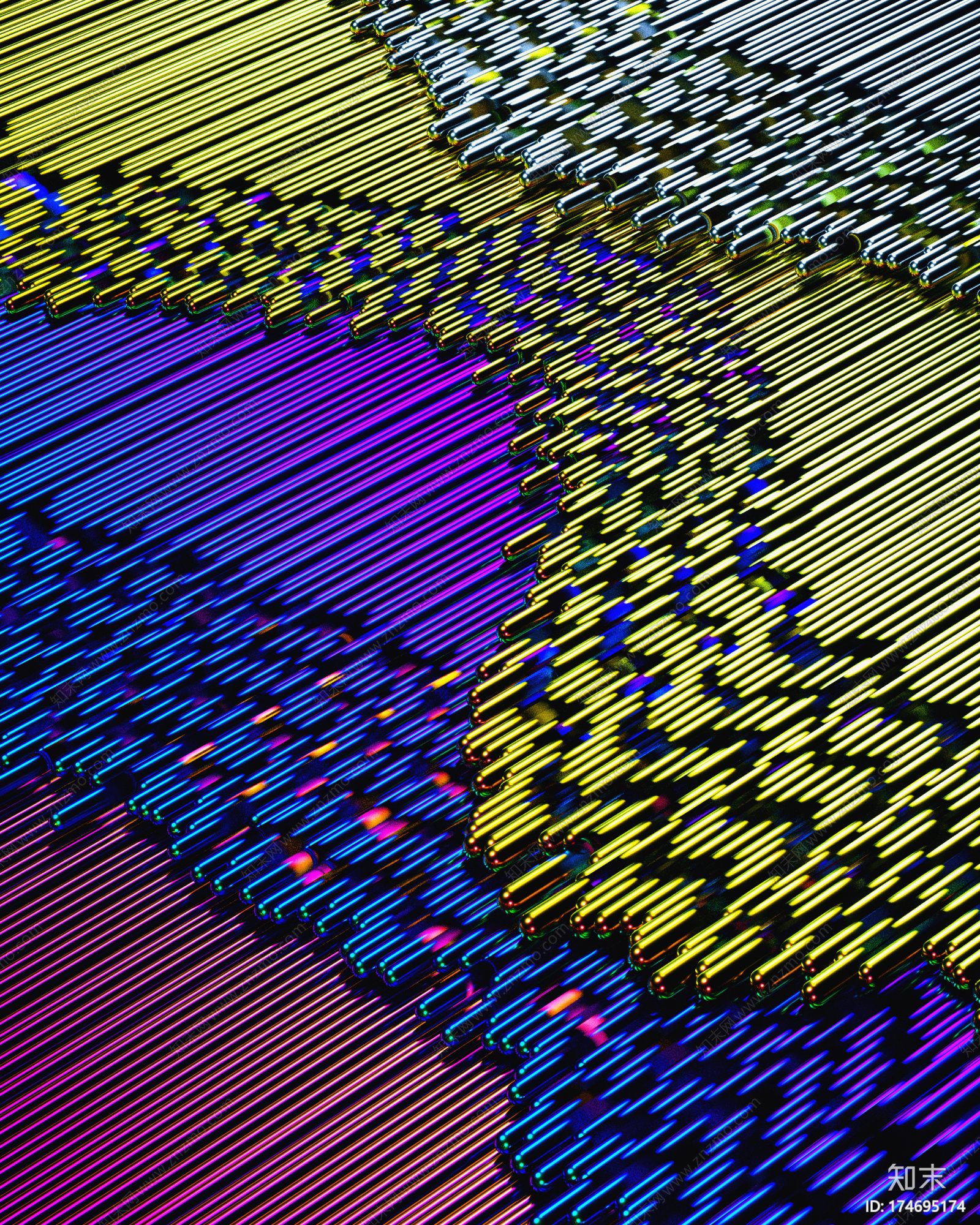 线条频道C4D动画工程文件分享CG模型下载下载【ID:174695174】