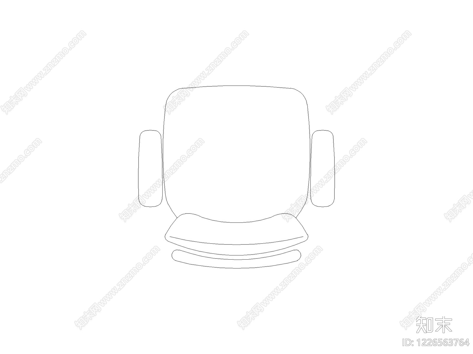 椅子cad施工图下载【ID:1226563764】