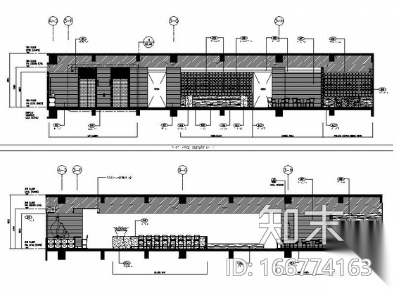 [上海]商业区豪华现代风格酒店餐厅室内装修施工图（含效...cad施工图下载【ID:166774163】