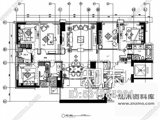 施工图惠州CBD核心区超高层城市观景豪宅四居室样板房装修图含效果施工图下载【ID:531984361】