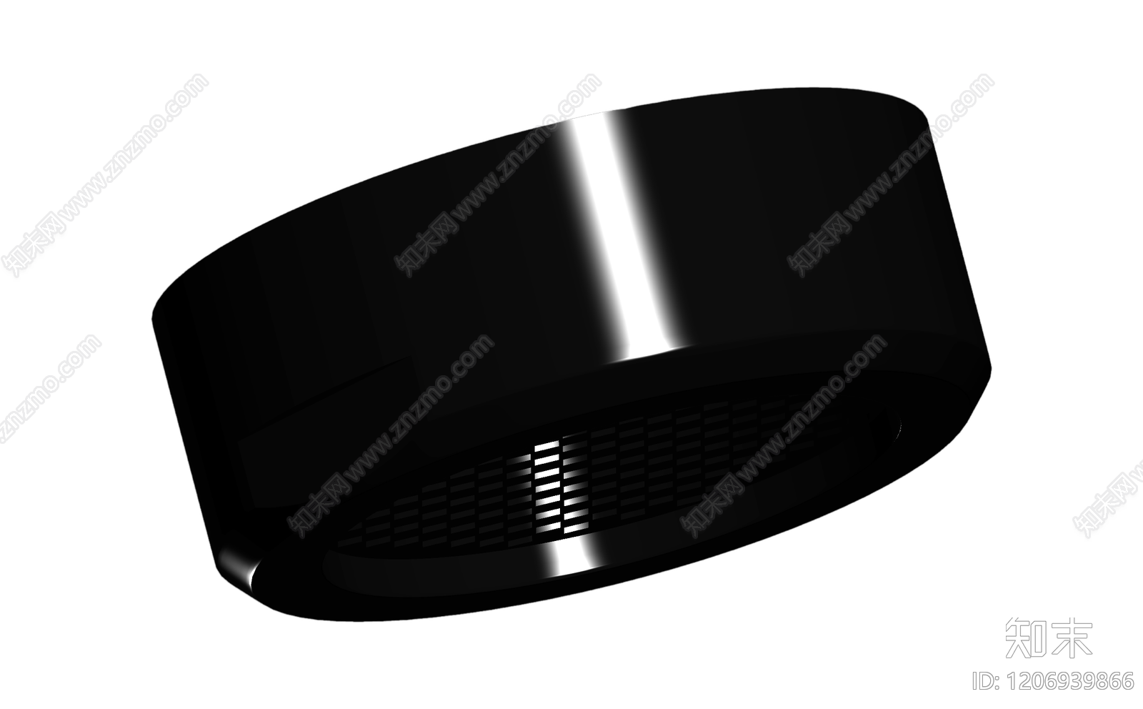黑色环形灯具3D模型下载【ID:1206939866】