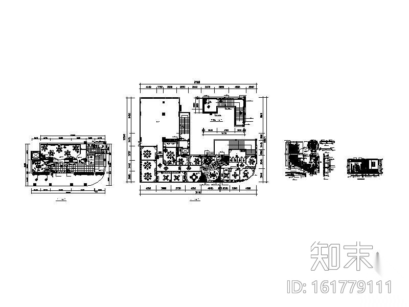 中式餐厅装修图(含实景)cad施工图下载【ID:161779111】