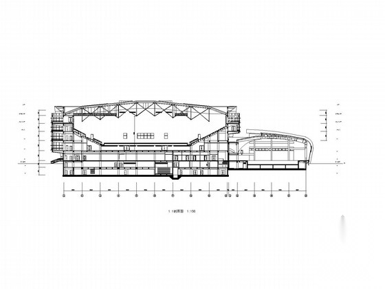 [上海]2层现代风格体育馆建筑施工图cad施工图下载【ID:165742122】