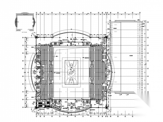 [上海]2层现代风格体育馆建筑施工图cad施工图下载【ID:165742122】