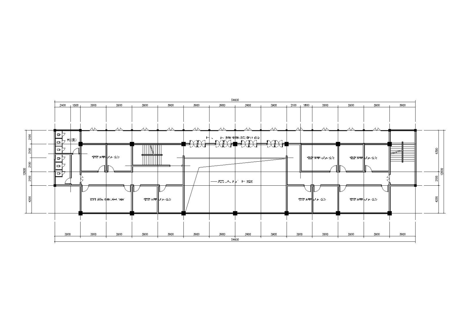 某三层框架结构汽车客运站建筑方案图(CAD)cad施工图下载【ID:160727108】