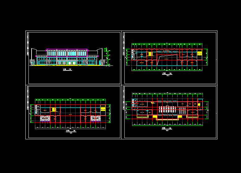 某三层框架结构汽车客运站建筑方案图(CAD)cad施工图下载【ID:160727108】