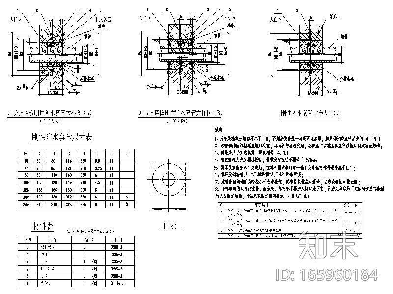 广州医院人防工程给排水施工图_大样图cad施工图下载【ID:165960184】