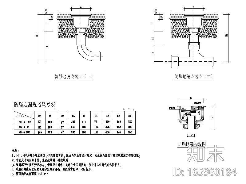 广州医院人防工程给排水施工图_大样图cad施工图下载【ID:165960184】