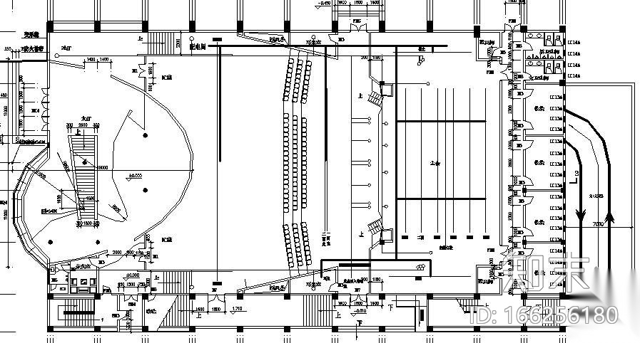 江苏某高校大型音乐厅音响灯光布置图纸cad施工图下载【ID:166256180】