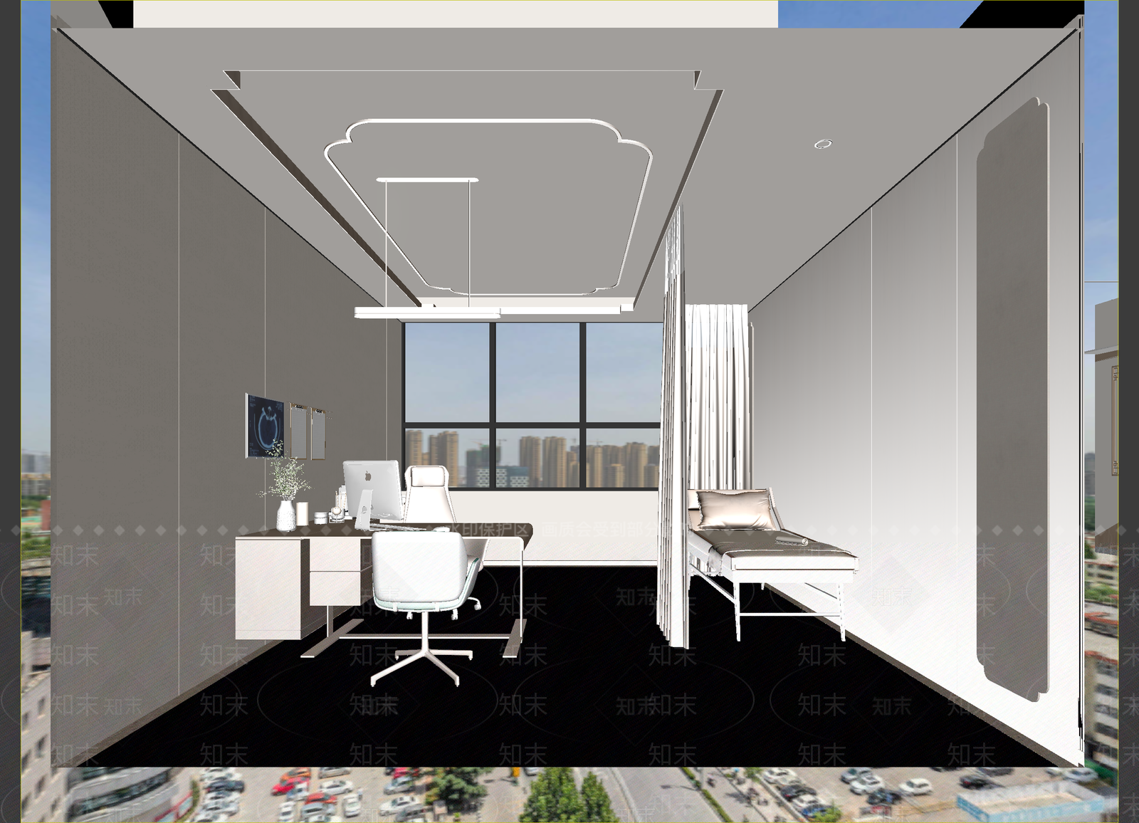 中式办公室3D模型下载【ID:1214693678】
