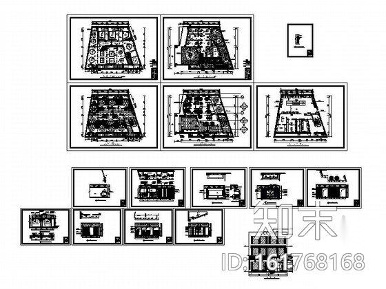 某高档鱼府中式餐厅设计施工图cad施工图下载【ID:161768168】