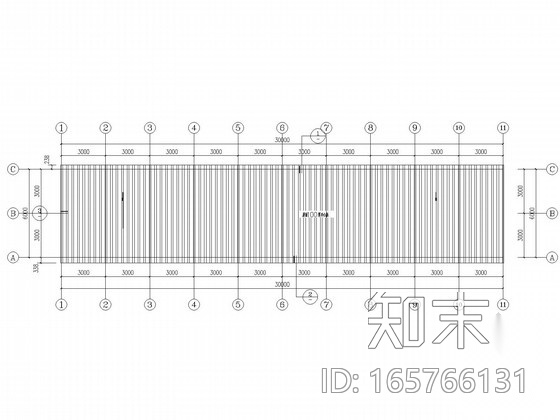 单层彩钢板板房结构施工图cad施工图下载【ID:165766131】