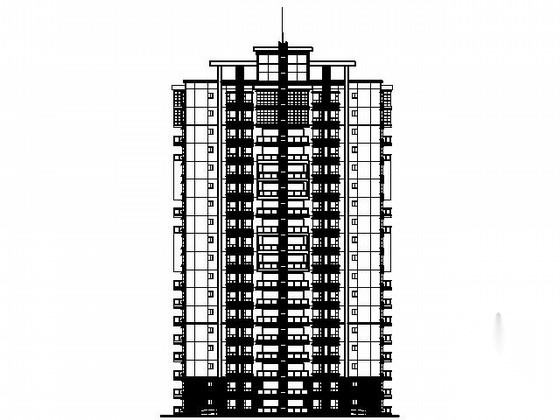 某十八层一梯六户住宅楼建筑扩初图（含效果图）cad施工图下载【ID:167213151】