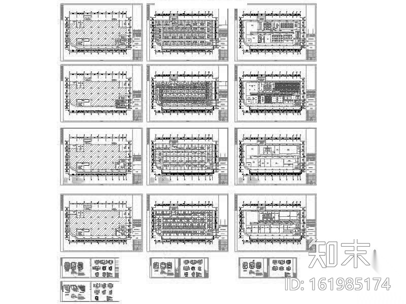 [郑州]某快捷酒店装饰装修图cad施工图下载【ID:161985174】