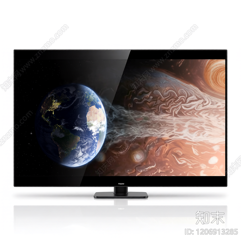 电视屏幕显示宇宙画面3D模型下载【ID:1206913285】