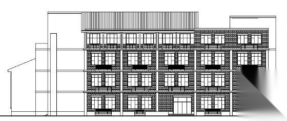 某四层图书馆建筑设计方案图cad施工图下载【ID:151618155】