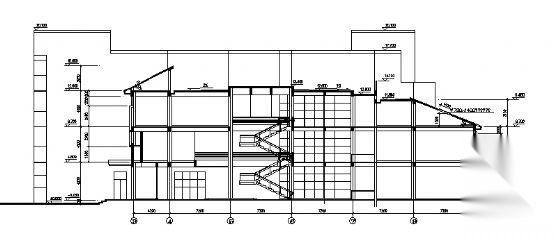 某四层图书馆建筑设计方案图cad施工图下载【ID:151618155】