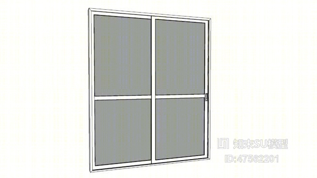 平开窗SU模型下载【ID:919267228】