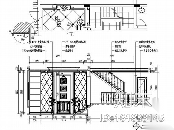 [浙江]某花园别墅奢华欧式全套装修图（含效果）施工图下载【ID:161833145】