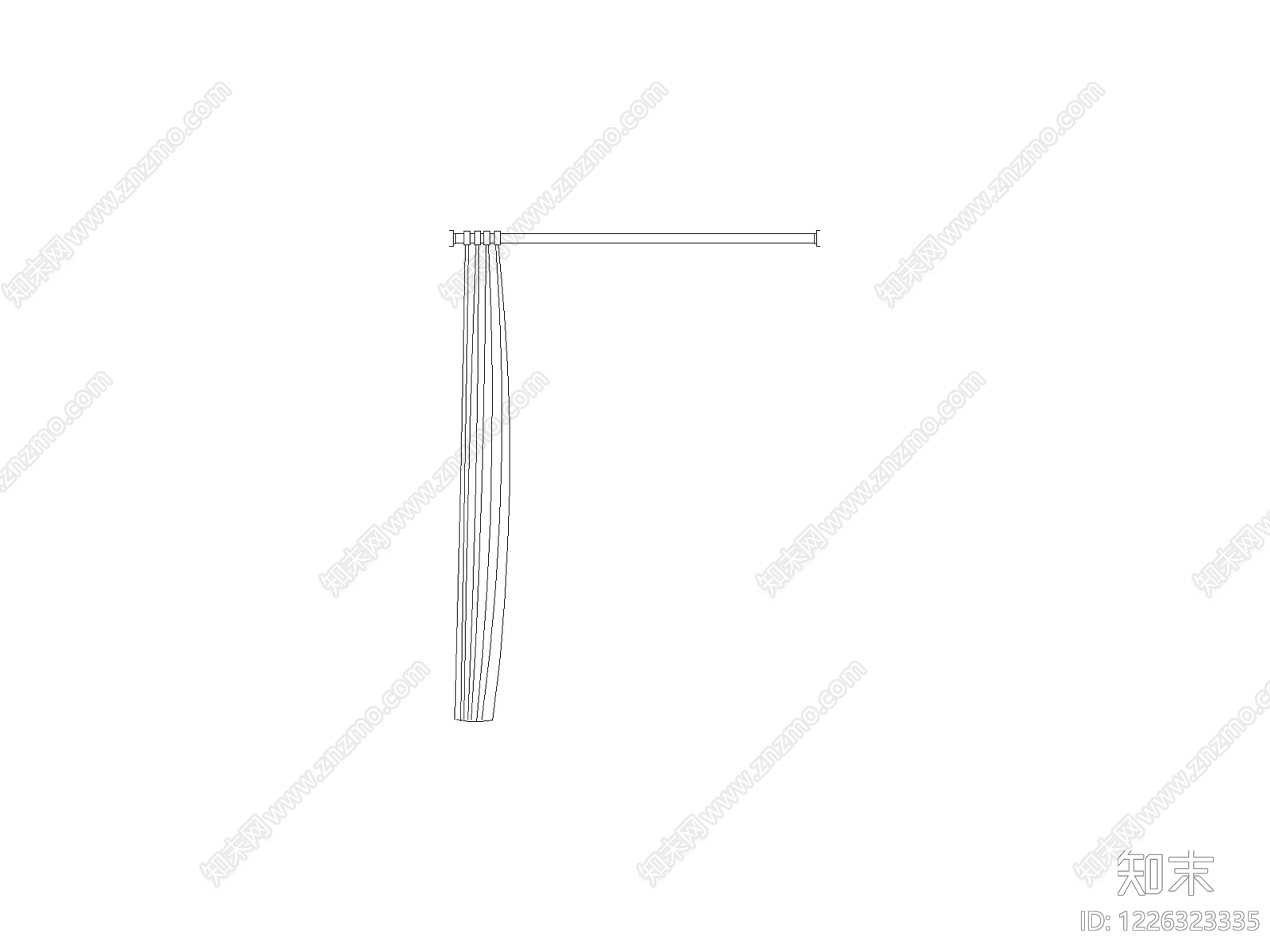 窗帘cad施工图下载【ID:1226323335】
