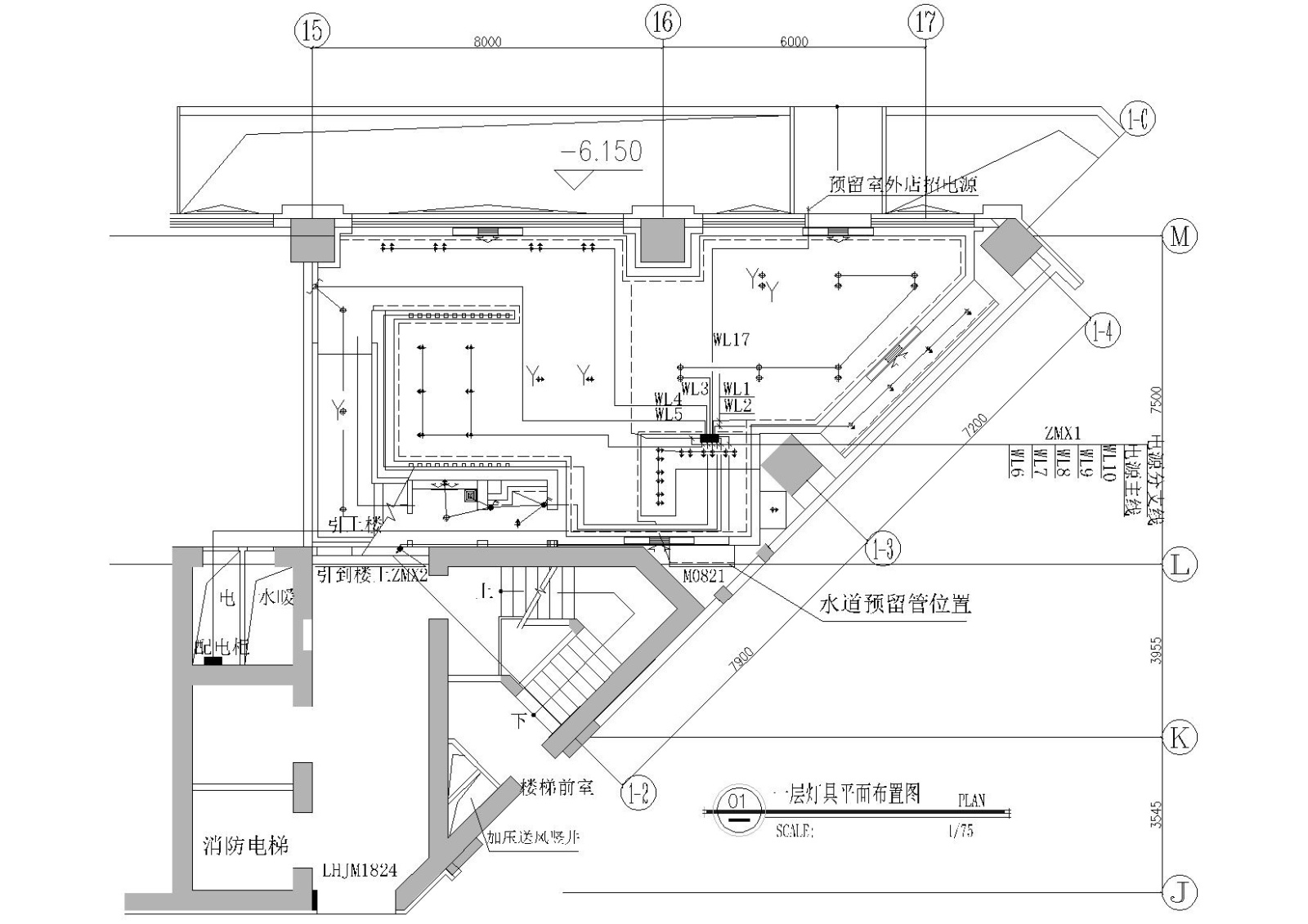 某茶馆全套设计施工装修施工图（含机电等）cad施工图下载【ID:160711171】