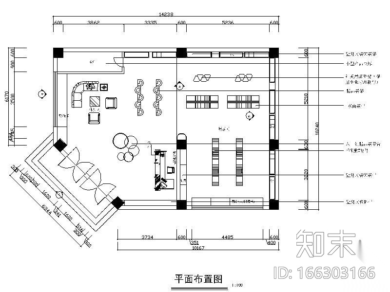 [毕业作品]大型专卖店装修图cad施工图下载【ID:166303166】