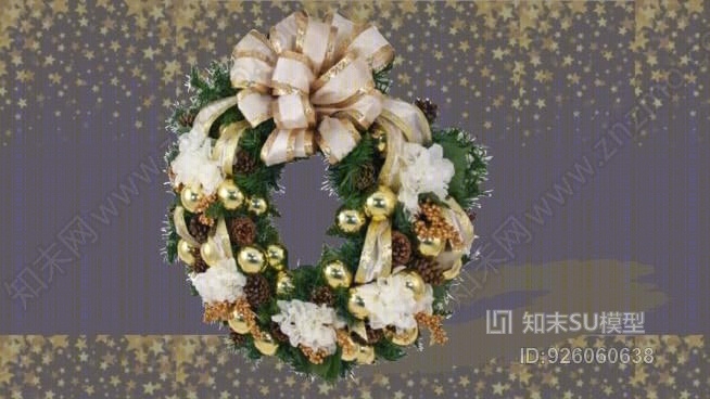 圣诞花环SU模型下载【ID:926060638】
