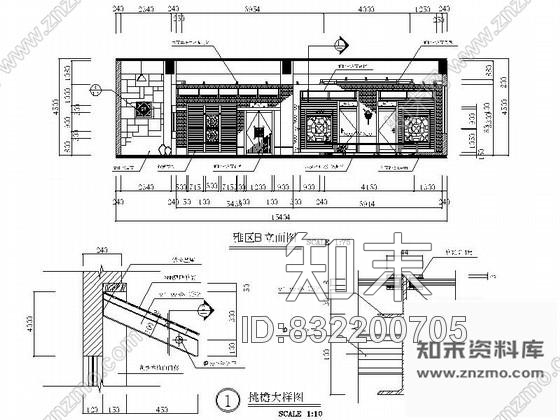 图块/节点三星级餐厅雅区装修详图cad施工图下载【ID:832200705】