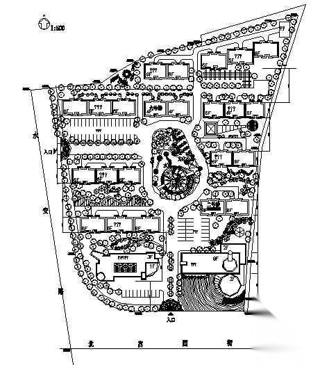 某住宅小区规划平面图施工图下载【ID:161123165】