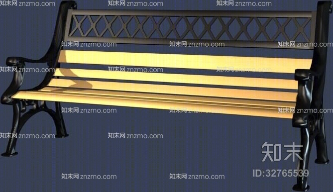 现代原木色木艺户外椅3D模型下载【ID:32765539】