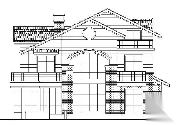 某三层中西独院A型别墅建筑施工图施工图下载【ID:149920134】