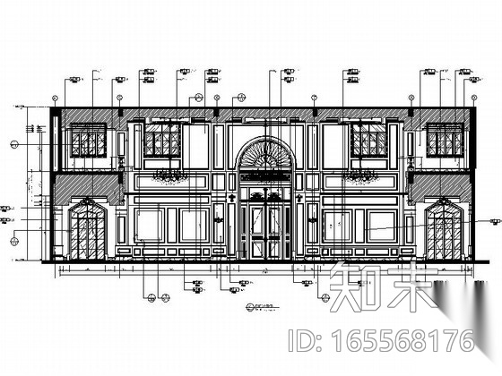 [广州]奢华文化休闲中心B栋室内装修施工图（含效果）cad施工图下载【ID:165568176】