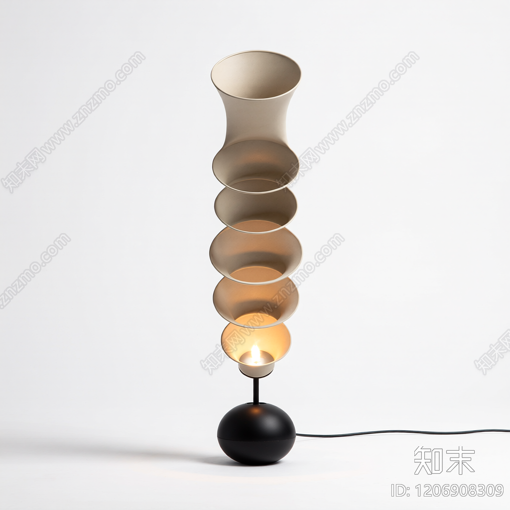 波浪形落地灯3D模型下载【ID:1206908309】