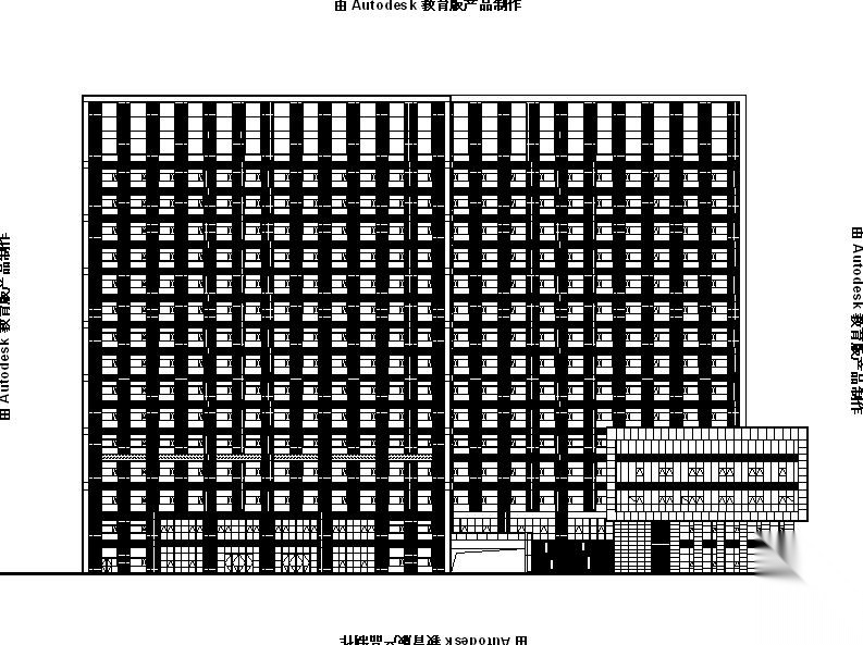 [江苏]高层框剪结构大学校区实验楼建筑施工图cad施工图下载【ID:151550137】