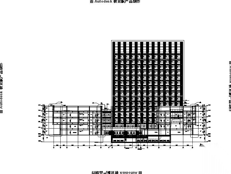 [江苏]高层框剪结构大学校区实验楼建筑施工图cad施工图下载【ID:151550137】