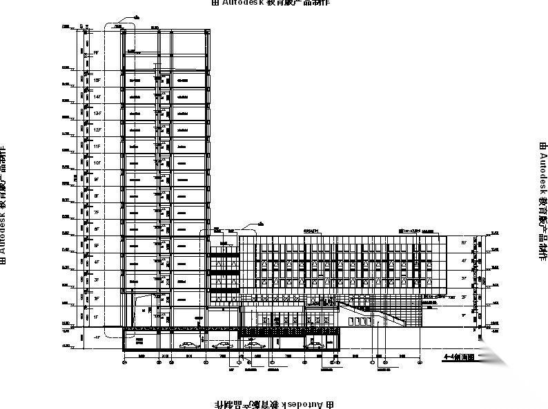 [江苏]高层框剪结构大学校区实验楼建筑施工图cad施工图下载【ID:151550137】