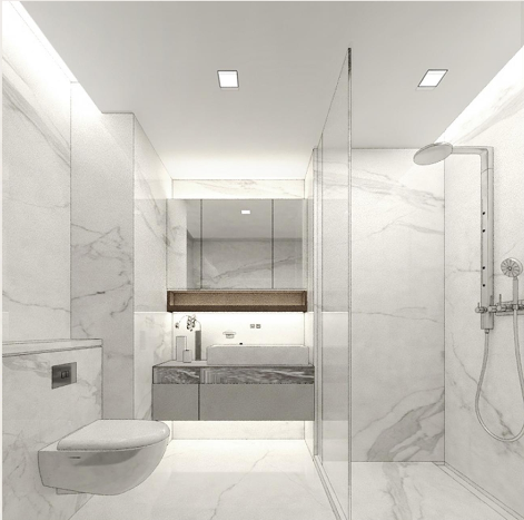 [广东]珠海32㎡B户型样板房施工图_附效果图施工图下载【ID:166767194】