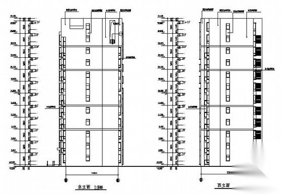 [南京]某十一层住宅楼建筑方案图（2号楼）cad施工图下载【ID:167213175】