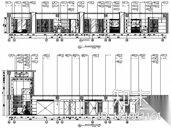 [扬州]顶级酒店行政酒廊室内装修图cad施工图下载【ID:161983161】