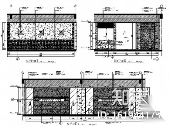 [重庆]大型高档四星级酒店西餐厅装修图cad施工图下载【ID:161944175】