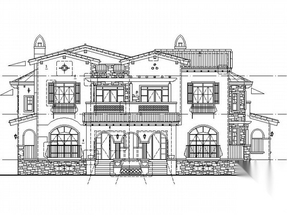 [新农村]多层双拼独栋别墅建筑设计施工图cad施工图下载【ID:165738134】