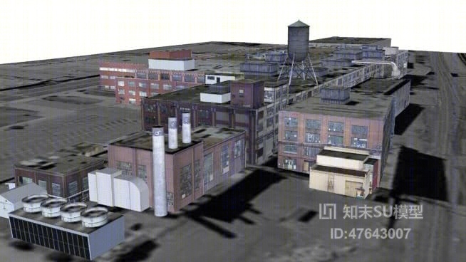 标准厂房SU模型下载【ID:47643007】